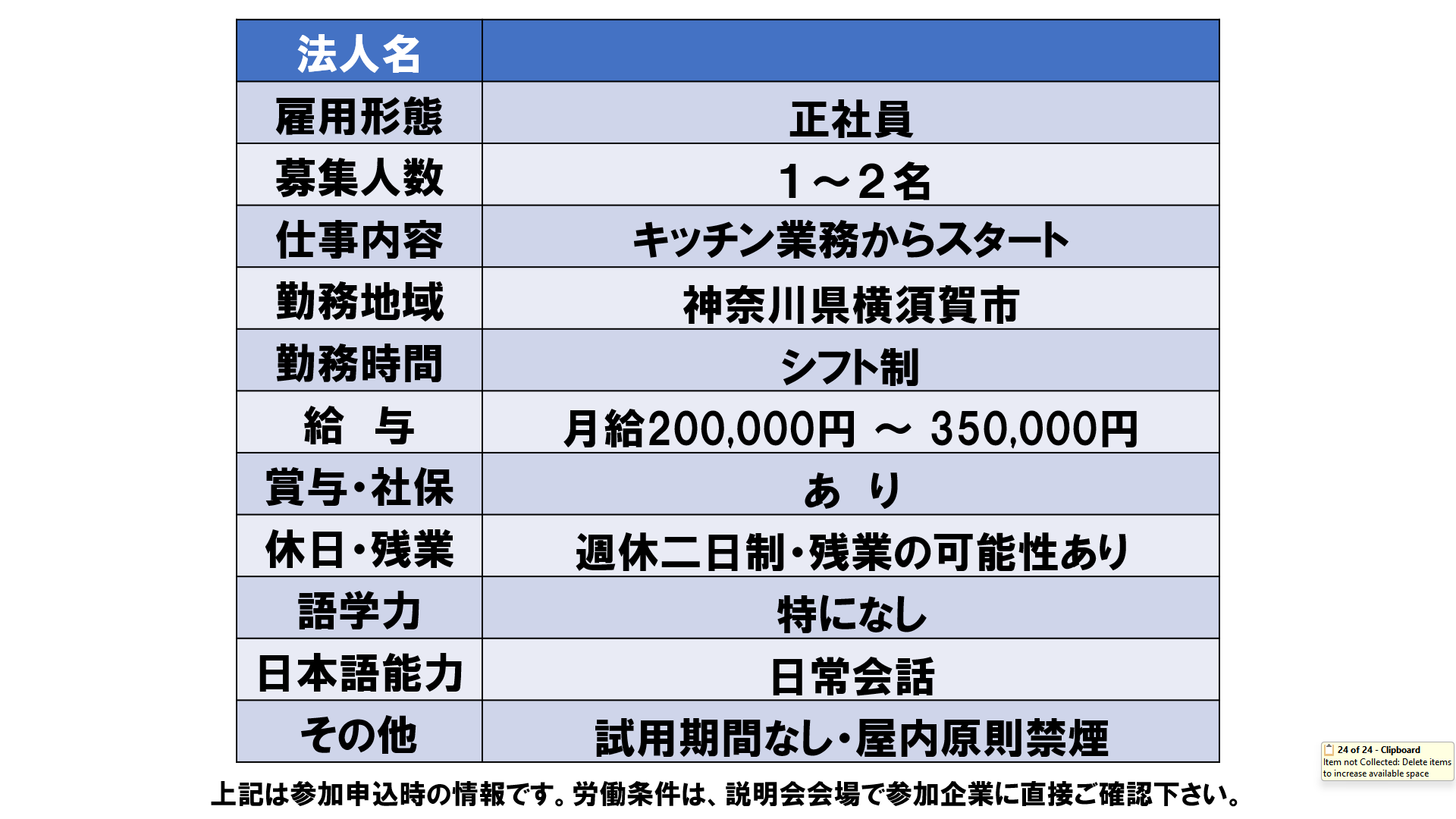 仕事、バイト、正社員